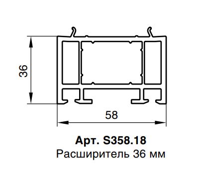 Расширитель 36мм RED MAX 58 серия шт=6,5м
